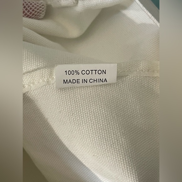 AG Adriano Goldschmeid Tote Bag Off White Canvas Logo 14x15.5x5” - Picture 4 of 6